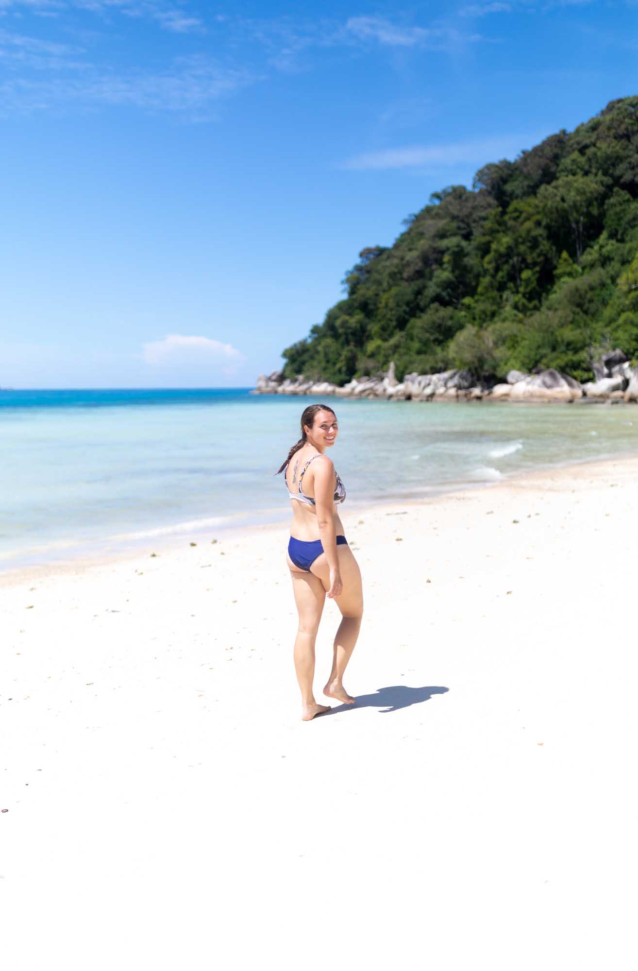 Woman in bikini on Malaysian Beach