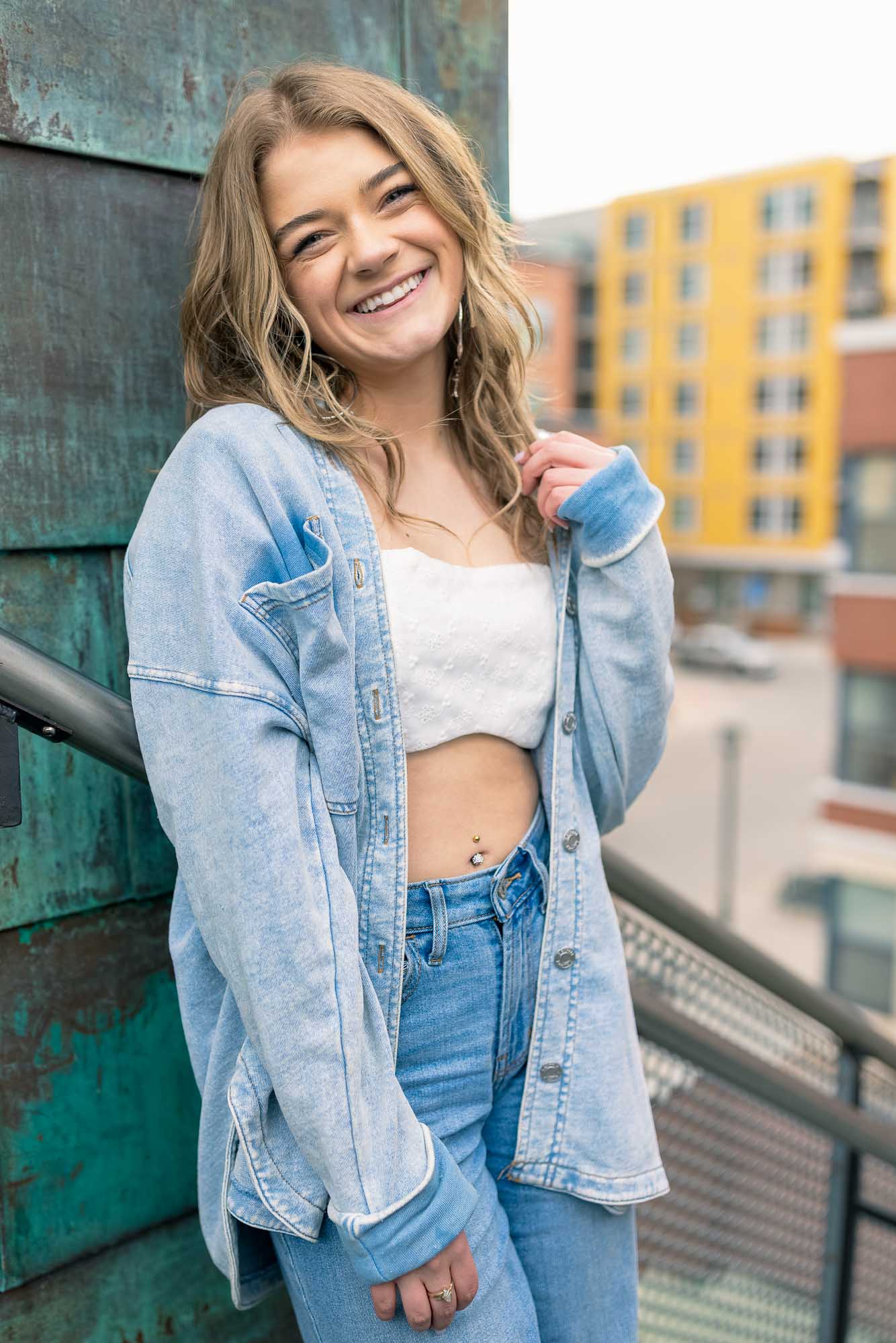 Young woman's senior pictures in Denver Colorado